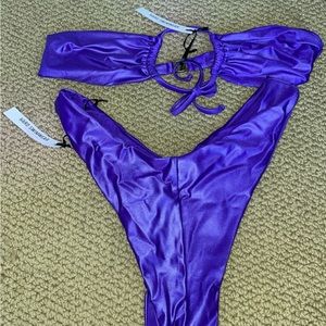 Hard Swimwear metallic two piece